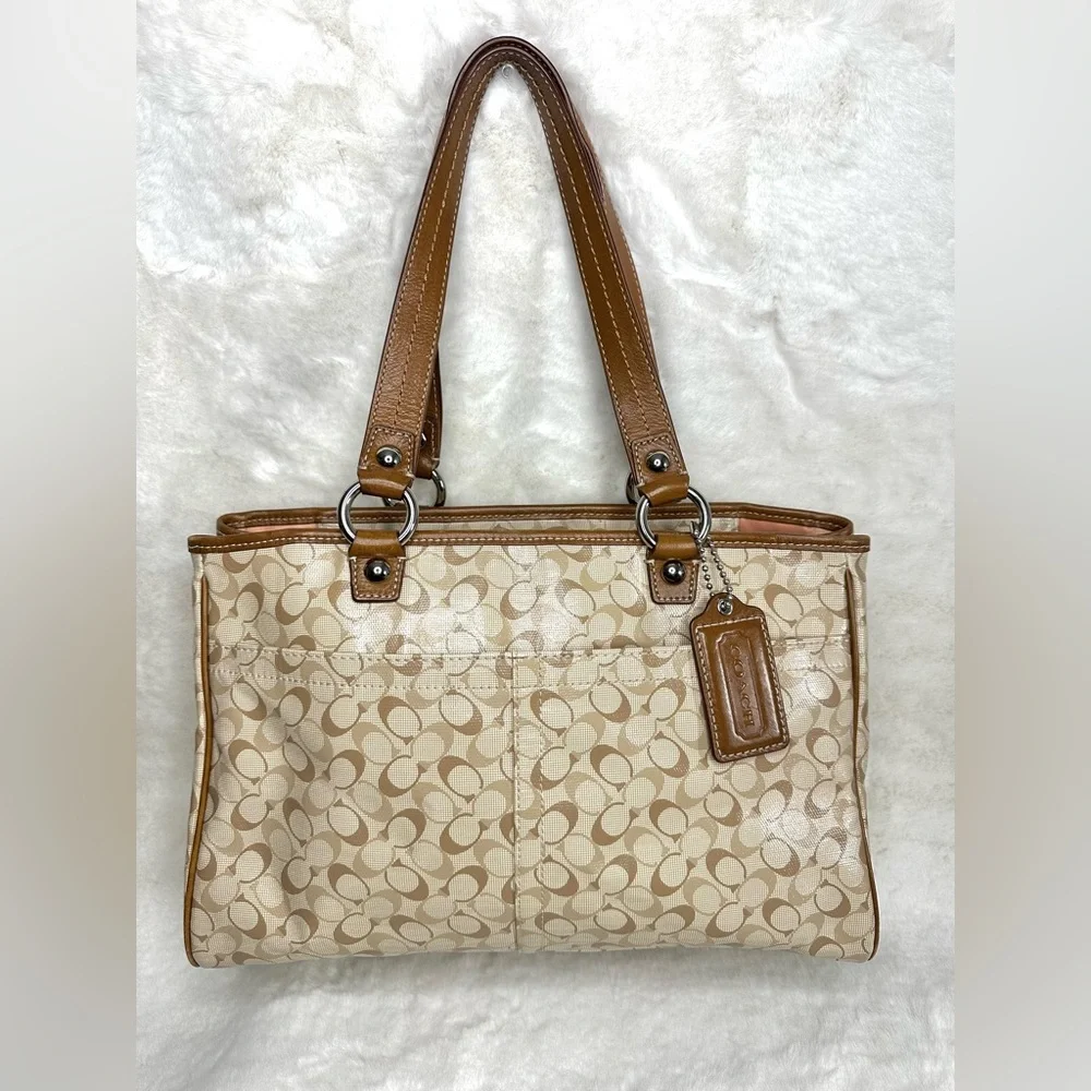 Vintage 90’s Coach Chelsea Signature Coated Canvas Tote Bag Quiet Luxury